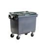  CONTENEUR 660L GRIS/VERT 4 ROU 