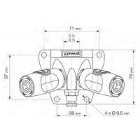  APPLIQUE MURALE TARAUDEE 8MM 