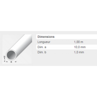  TUBE ROND 10MM ALU ARGENT 1M 