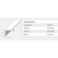  CORNIERE 15X15 ALU ARGENT 1M 