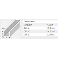  U 10X14X10X1 INT12 PVCBLANC 1M 