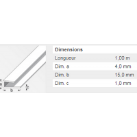  FINITION 4X15MM PVC BLANC 1M 