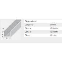  U 10X18X10X1 INT16 PVC BLC 2M 