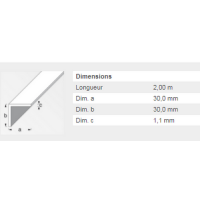  CORNIERE 30X30 PVC BLANC 2M 