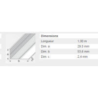  CORNIERE 29,5X53,6X2,4 PVC 1M 