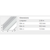  CORNIERE 19,5X35,5X1,5 PVC2,5M 