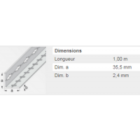  CORNIERE PERF 35,5X35,5 ALU 1M 
