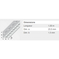  CORNIERE PERF 23,5X23,5 ALU 1M 