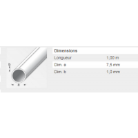  TUBE ROND 7,5X5MM ALU BRUT 1M 