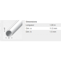  TUBE ROND 11,5X8MM ALU BRUT 1M 
