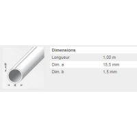  TUBE ROND 15,5X12MM ALU 1M 