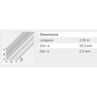  CORNIERE 35,5X2,4MM ALU 2,5M 