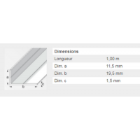  CORNIERE 11,5X19,5X1,5 ALU 1M 