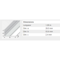  CORNIERE 29,5X53,6X2,4 ALU 1M 
