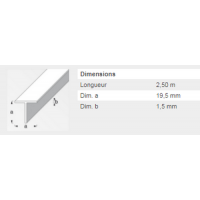  T CARRE 19,5X1,5MM ALU 2,5M 