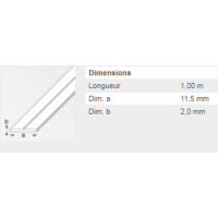  PLAT 11,5X2MM ALU BRUT 1M 