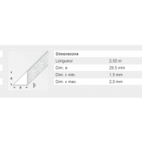  CORNIERE 29,5 ALU GRAINRIZ2,5M 