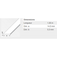  PLAT 14X5 ACIER LAMINE 1M 