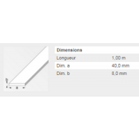  PLAT 40X8 ACIER LAMINE 1M 