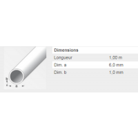  TUBE ROND 6X1MM ACIER PAF 1M 