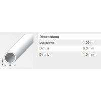  TUBE ROND 8X1MM ACIER PAF 1M 