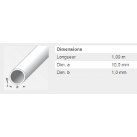  TUBE ROND 10X1MM ACIER PAF 1M 
