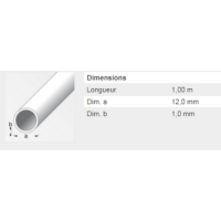  TUBE ROND 12X1MM ACIER PAF 1M 