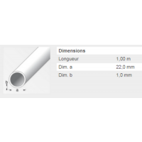  TUBE ROND 22X1MM ACIER PAF 1M 