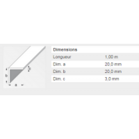  CORNIERE 20X20X3 ACIER LAM 1M 