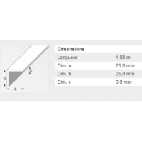  CORNIERE 25X25X3 ACIER LAM 1M 
