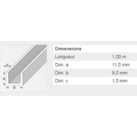  U 11X9X11X1MM ACIER PAF 1M 