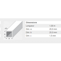 TUBE CARRE 25X25X1,5ACIERPAF1M 