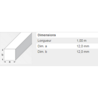  CARRE 12X12MM ACIER LAMINE 1M 
