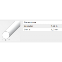  ROND 8MM ACIER ETIRE 1M 