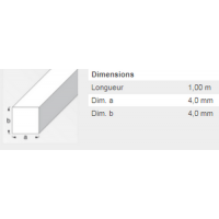  CARRE 4X4MM ACIER ETIRE 1M 