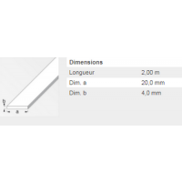  PLAT 20X4MM ACIER LAMINE 2M 