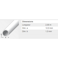  TUBE ROND 12X1MM ACIER PAF 2M 