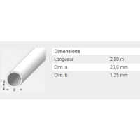  TUBE ROND 20X1,25 ACIER PAF 2M 