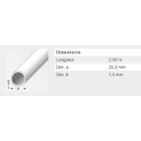  TUBE ROND 25X1,5 ACIER PAF 2M 