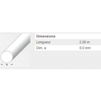  ROND PLEIN 8MM ACIER LAMINE 2M 