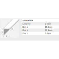  CORNIERE 20X20X3ACIERLAMINE 2M 