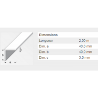  CORNIERE40X40X3 ACIERLAMINE2M 