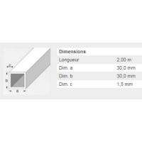  TUBE CARRE 30X30X1,5ACIERPAF2M 