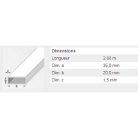  TUBE RECT 35X20X1,5ACIER PAF2M 