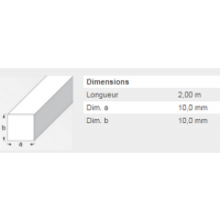  CARRE 10X10MM ACIER LAMINE 2M 