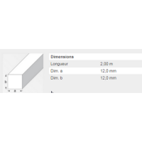  CARRE 12X12MM ACIER LAMINE 2M 