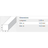  CARRE 14X14MM ACIER LAMINE 2M 