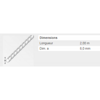  ROND A BETON 8MM 2M 