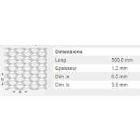  METAL DEPLOYE 6 ACIER  25X50FM 