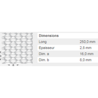  METAL DEPLOYE 16 ACIER 25X50FM 